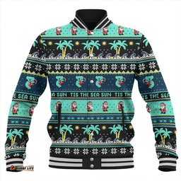 Amazing Aussie Australia Sunny Christmas By The Sea Black Baseball Jacket