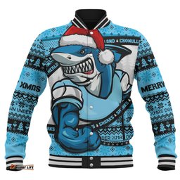 Amazing Aussie Cronulla Sutherland Sharks Ugly Knit Style For Christmas Game Fans Baseball Jacket