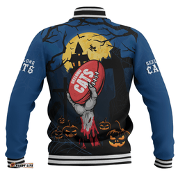 Amazing Aussie Geelong Cats Full Moon Fever Halloween Supporter Baseball Jacket