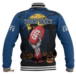 Amazing Aussie Geelong Cats Full Moon Fever Halloween Supporter Baseball Jacket