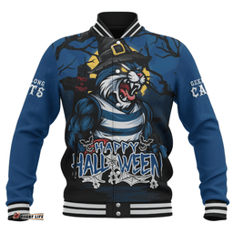 Amazing Aussie Geelong Cats Full Moon Fever Halloween Supporter Baseball Jacket