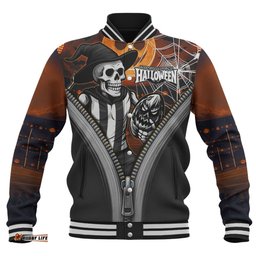 Amazing Aussie Collingwood Halloween Night Reaper Baseball Jacket