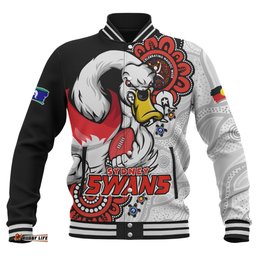 Amazing Aussie Sydney Swans Power Through Generations NAIDOC Edition Baseball Jacket