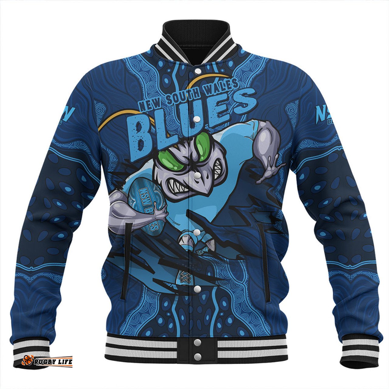 Amazing Aussie New South Wales Blues Blue Venom NSW Strikeforce Baseball Jacket