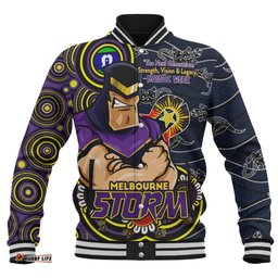 Amazing Aussie Melbourne Storm Spirit Of NAIDOC Series Baseball Jacket