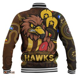 Amazing Aussie Hawthorn NAIDOC Spirit Of Country Baseball Jacket