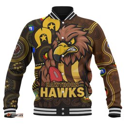 Amazing Aussie Hawthorn NAIDOC Spirit Of Country Baseball Jacket