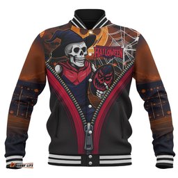 Amazing Aussie Melbourne Halloween Night Reaper Baseball Jacket