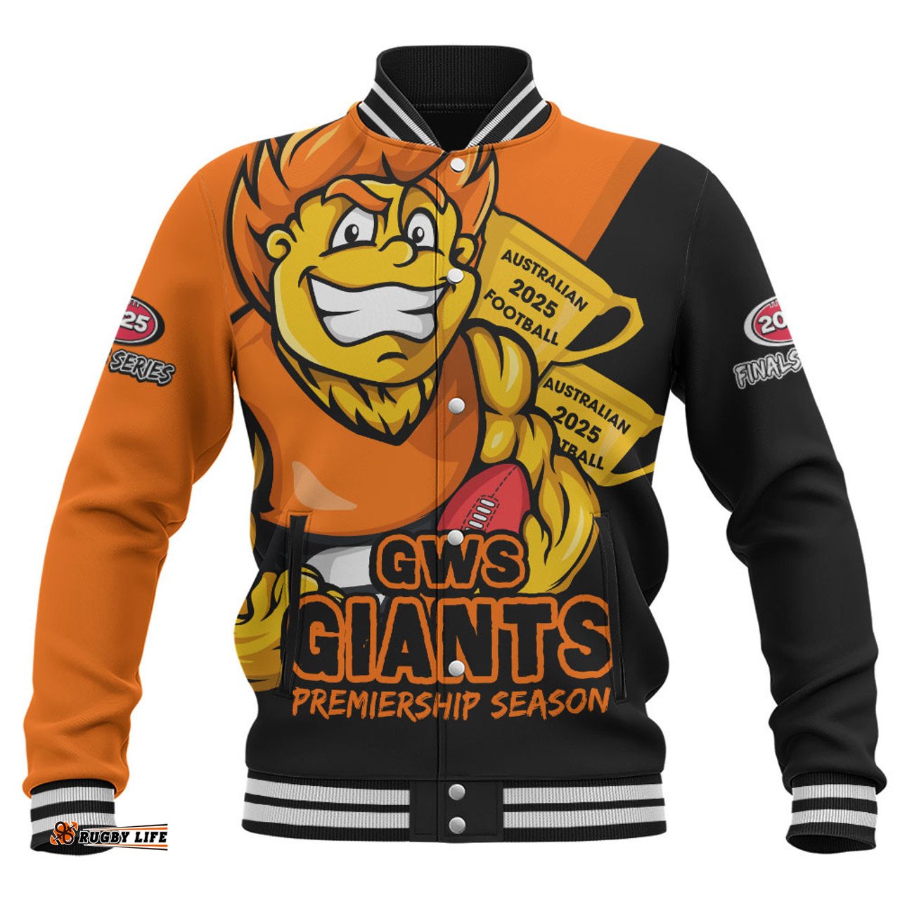 Amazing Aussie GWS GIANTS Australian Football Finals Premiership Spirit Baseball Jacket
