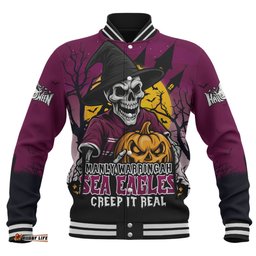 Amazing Aussie Manly Warringah Sea Eagles Dark Moon Rugby Halloween Battle Edition Baseball Jacket