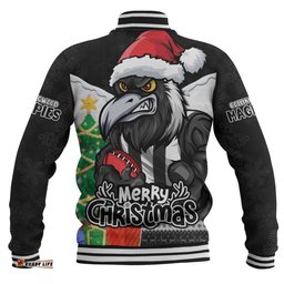 Amazing Aussie Collingwood Santa Scoring Touchdown On Christmas Game Day Baseball Jacket