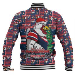 Amazing Aussie Sydney Roosters Merry Ugly Christmas Comic Style Baseball Jacket