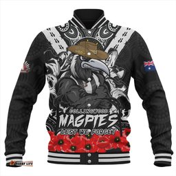 Amazing Aussie Collingwood Ripped Legacy Of The Game The ANZAC Spirit Lives On Baseball Jacket