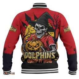 Amazing Aussie Redcliffe Dolphins Dark Moon Rugby Halloween Battle Edition Baseball Jacket