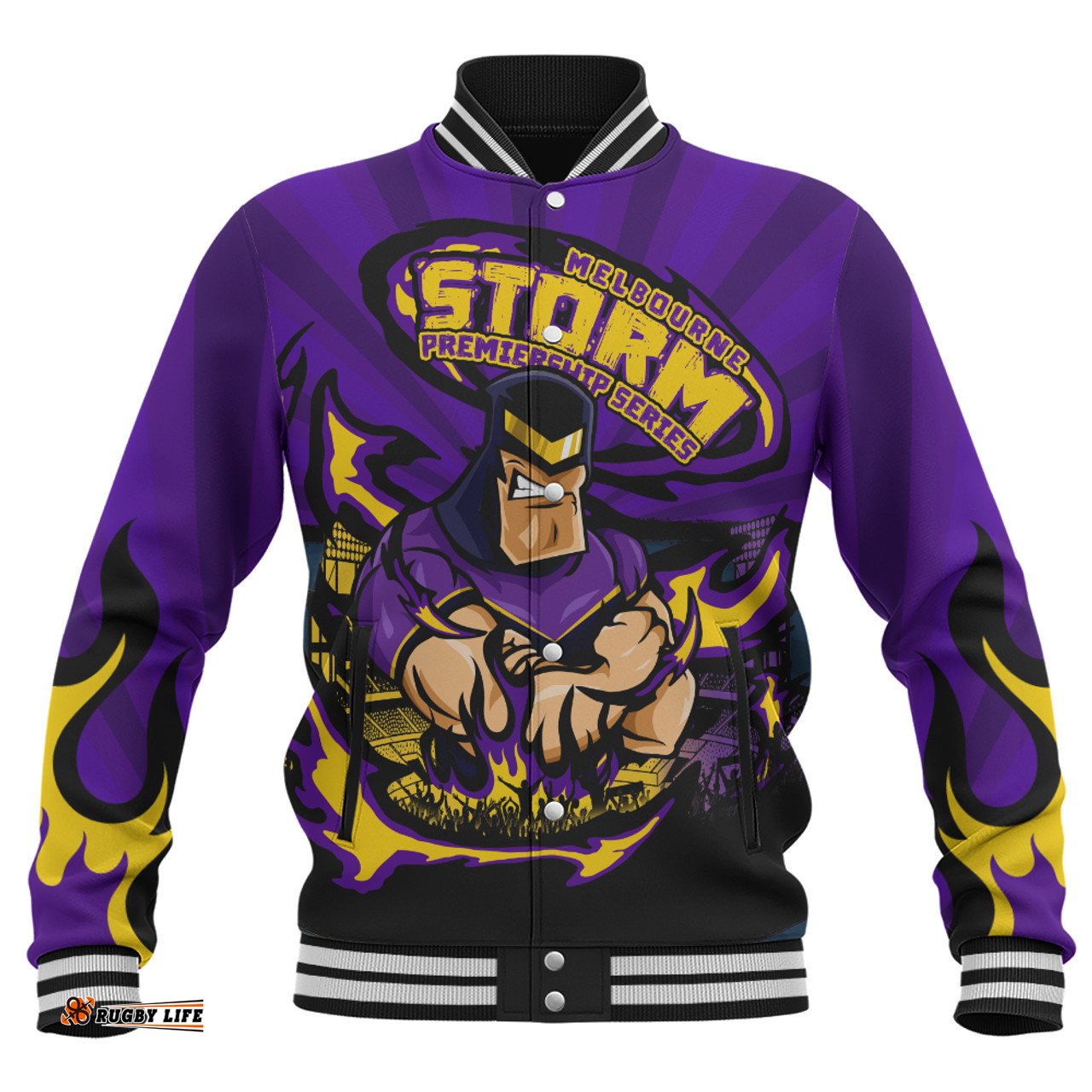 Amazing Aussie Melbourne Storm Premiership Series Sports Gear Baseball Jacket