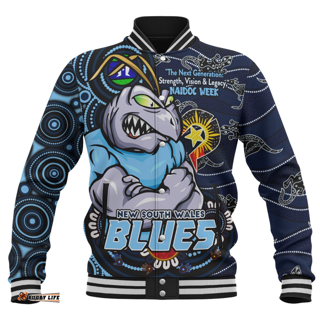 Amazing Aussie New South Wales Blues Spirit Of NAIDOC Series Baseball Jacket