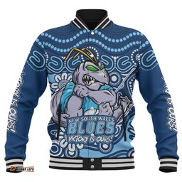 Amazing Aussie New South Wales Blues Aboriginal Inspired Tough Fan Rugby For Life Baseball Jacket