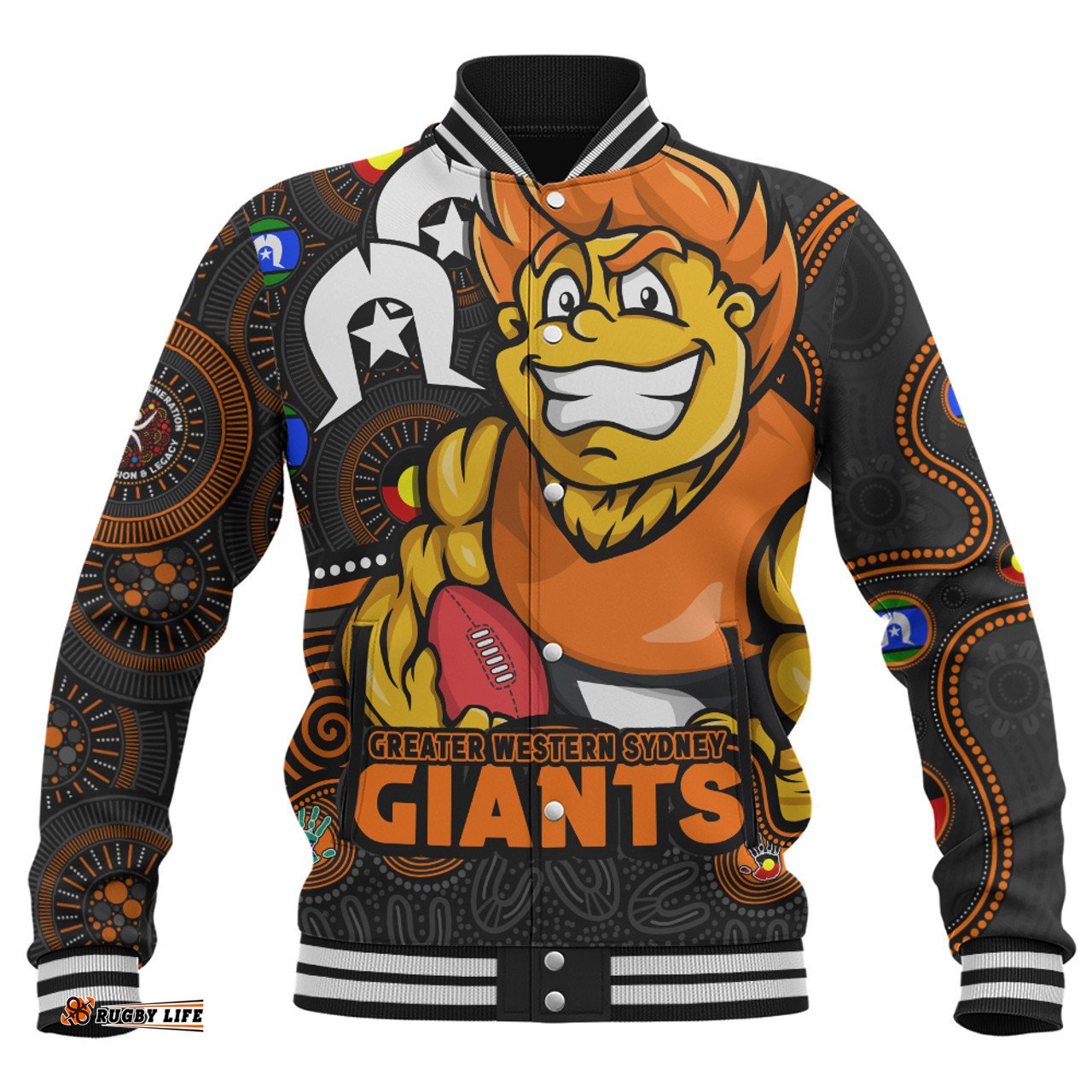 Amazing Aussie GWS GIANTS NAIDOC Spirit Of Country Baseball Jacket