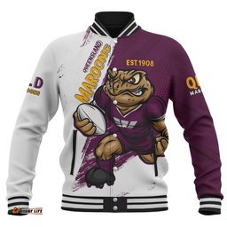 Amazing Aussie Queensland Maroons Battleborn Maroons Baseball Jacket