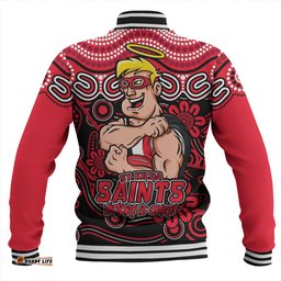 Amazing Aussie St Kilda Aboriginal Inspired Tough Fan Football For Life Baseball Jacket