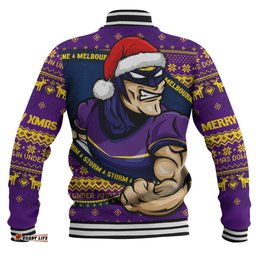 Amazing Aussie Melbourne Storm Ugly Knit Style For Christmas Game Fans Baseball Jacket