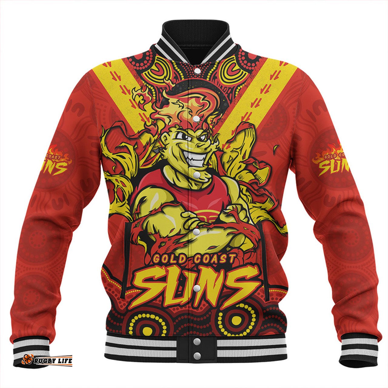 Amazing Aussie Gold Coast SUNS Ripped Legacy Of The Game Baseball Jacket