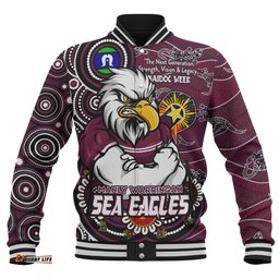Amazing Aussie Manly Warringah Sea Eagles Spirit Of NAIDOC Series Baseball Jacket