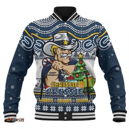 Amazing Aussie North Queensland Cowboys Aussie Ugly Christmas For Die Hard Fan Supporters Baseball Jacket