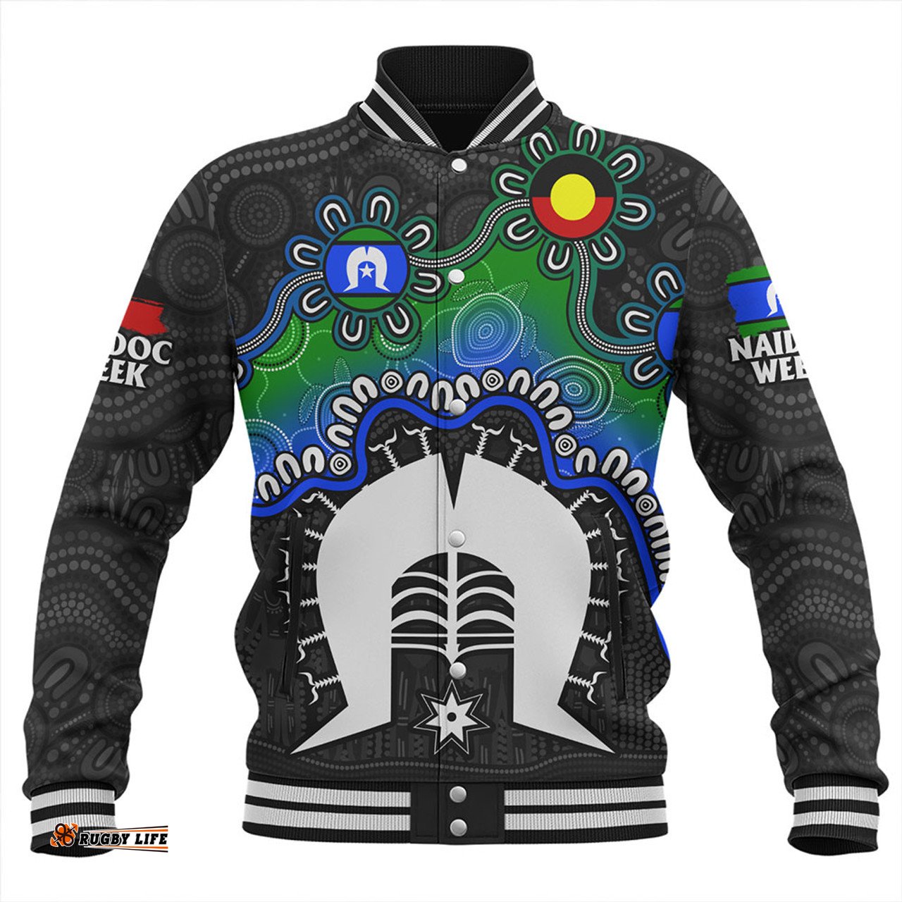 Amazing Aussie Indigenous Australian Aboriginal Naidoc Week Echo Of Ancestors Baseball Jacket