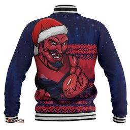 Amazing Aussie Melbourne Merry Christmas Down Under Footy Power Style Baseball Jacket