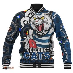 Amazing Aussie Geelong Cats NAIDOC Spirit Of Country Baseball Jacket