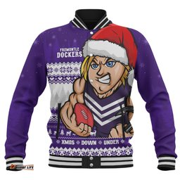 Amazing Aussie Fremantle Merry Christmas Down Under Footy Power Style Baseball Jacket