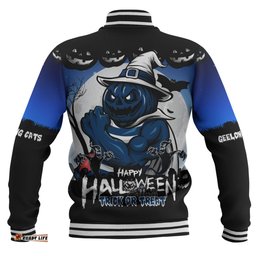 Amazing Aussie Geelong Cats Dark Pumpkin Halloween Spirit Baseball Jacket