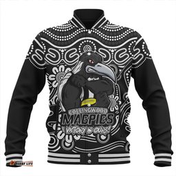 Amazing Aussie Collingwood Aboriginal Inspired Tough Fan Football For Life Baseball Jacket
