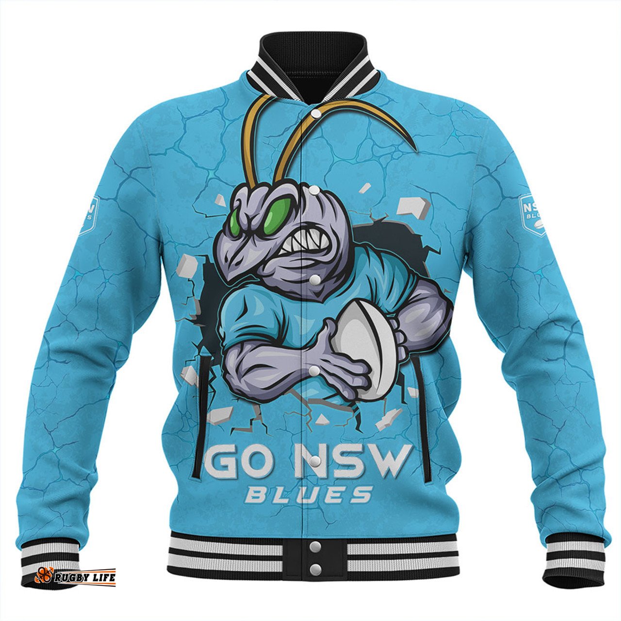 Amazing Aussie New South Wales Blues Go NSW Blues Break The Limit Baseball Jacket