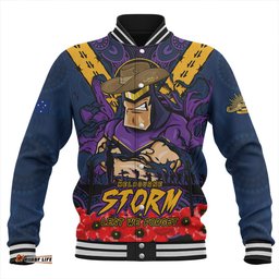 Amazing Aussie Melbourne Storm Ripped Legacy Of The Game The ANZAC Spirit Lives On Baseball Jacket