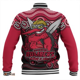 Amazing Aussie Essendon Aboriginal Inspired Tough Fan Football For Life Baseball Jacket