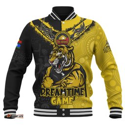 Amazing Aussie Richmond Dreamtime Warriors Of Culture Baseball Jacket