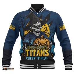 Amazing Aussie Gold Coast Titans Dark Moon Rugby Halloween Battle Edition Baseball Jacket