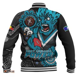 Amazing Aussie Port Adelaide Power Through Generations NAIDOC Edition Baseball Jacket