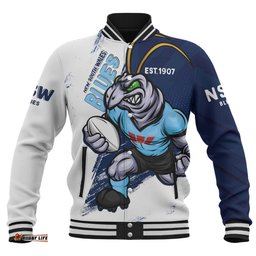 Amazing Aussie New South Wales Blues Battleborn Blues Baseball Jacket