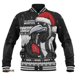 Amazing Aussie Collingwood Merry Christmas Down Under Footy Power Style Baseball Jacket