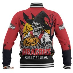 Amazing Aussie St. George Illawarra Dragons Dark Moon Rugby Halloween Battle Edition Baseball Jacket