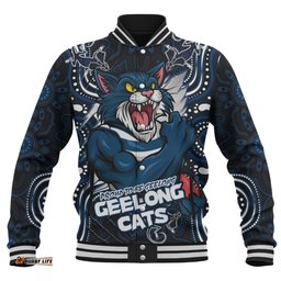 Amazing Aussie Geelong Cats Spirit Warriors Of The Game Baseball Jacket
