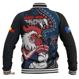 Amazing Aussie Sydney Roosters NAIDOC Indigenous Warrior Spirit Baseball Jacket