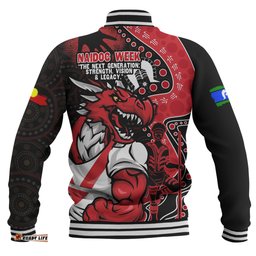 Amazing Aussie St. George Illawarra Dragons NAIDOC Indigenous Warrior Spirit Baseball Jacket