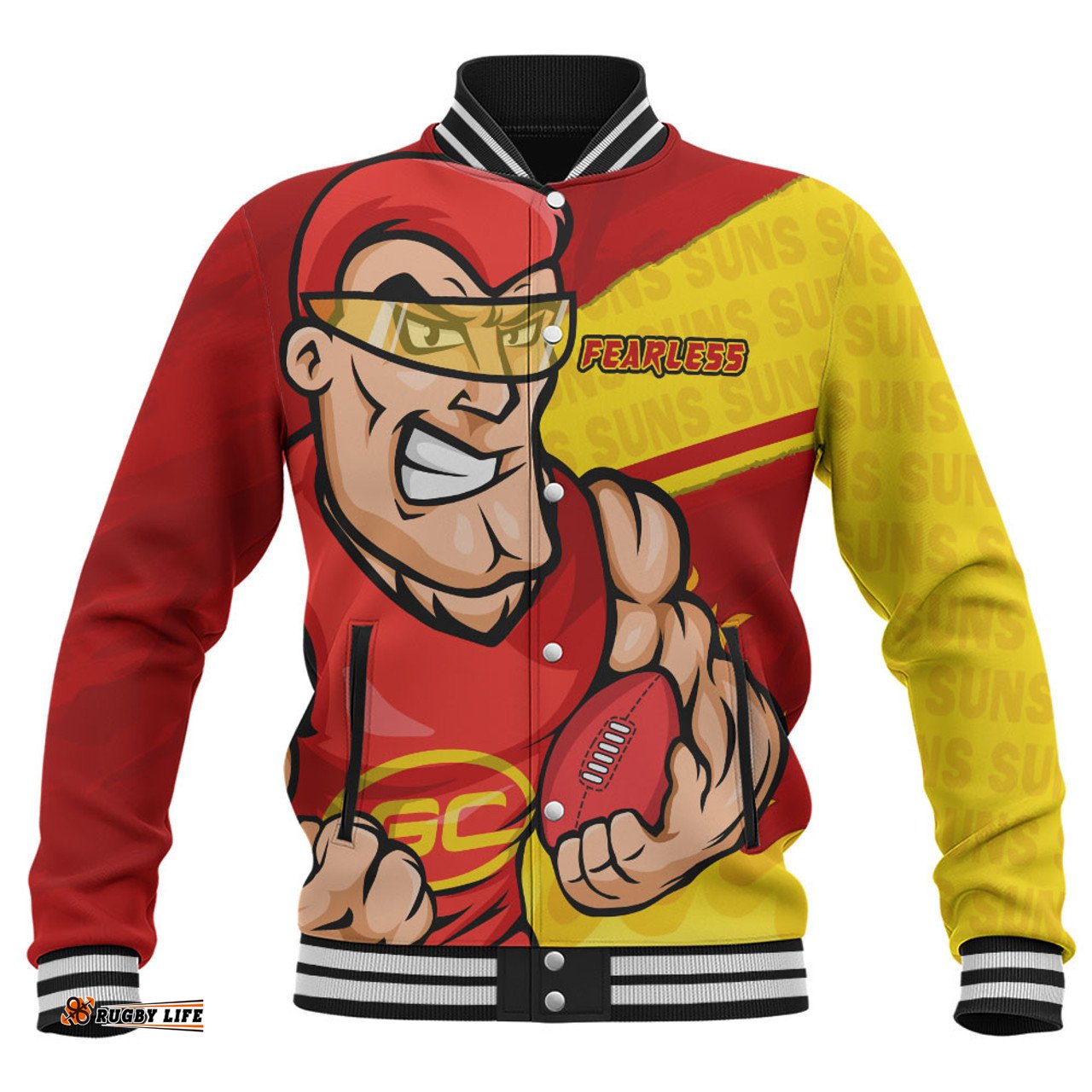 Amazing Aussie Gold Coast SUNS Defend The Pride Baseball Jacket