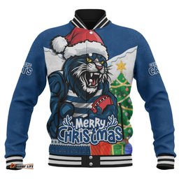 Amazing Aussie Geelong Cats Santa Scoring Touchdown On Christmas Game Day Baseball Jacket