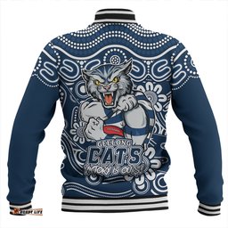 Amazing Aussie Geelong Cats Aboriginal Inspired Tough Fan Football For Life Baseball Jacket