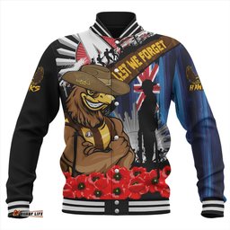 Amazing Aussie Hawthorn Anzac Day Honor United In Spirit Baseball Jacket